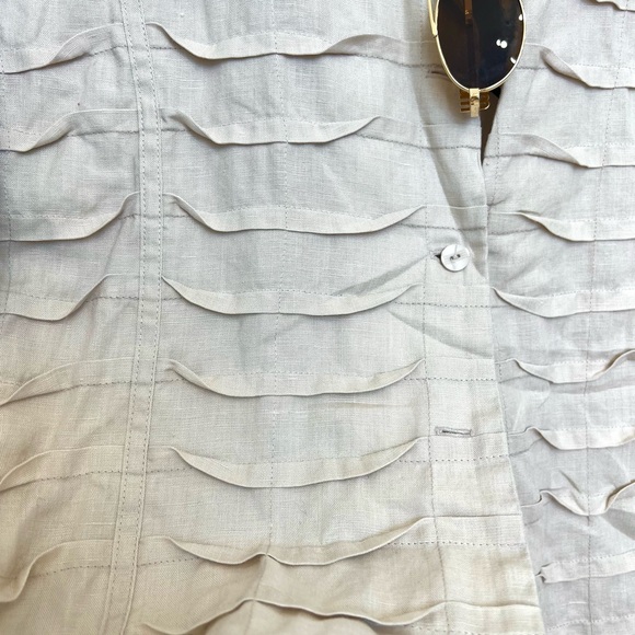 100% linen waffle style short sleeve M - Picture 4 of 5